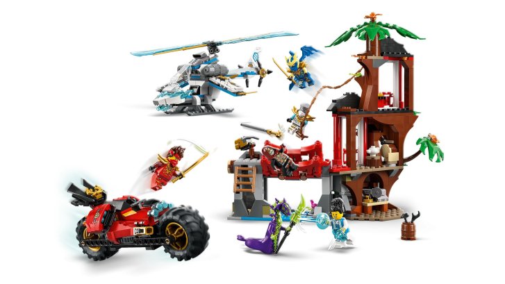71857 Lego Ninjago – Souboj nindža vozů a domeček na stromě