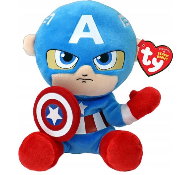 TY Marvel – Plyšový Captain America 15 cm