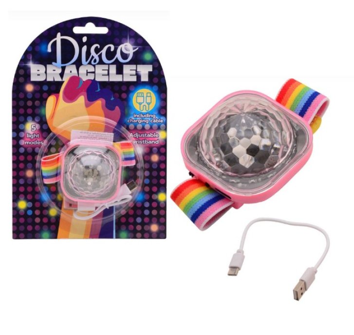 Nabíjecí náramek s disco koulí