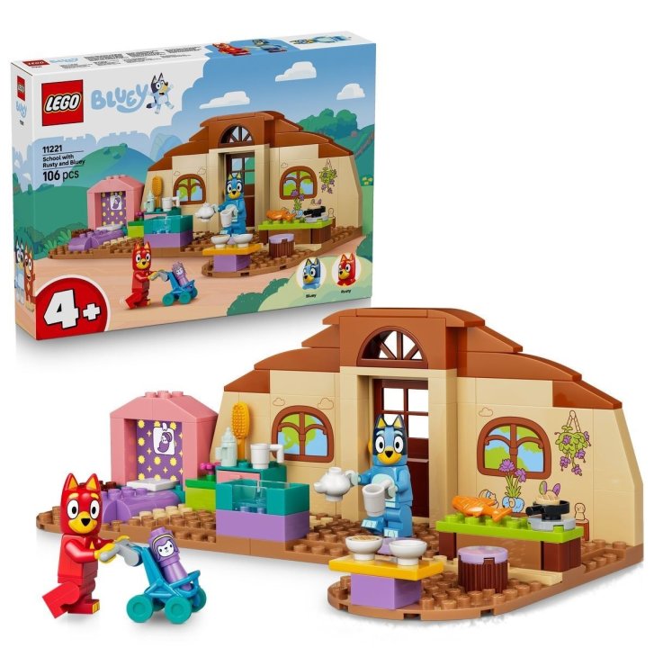 11221 Lego Bluey - Rusty, Bluey a škola