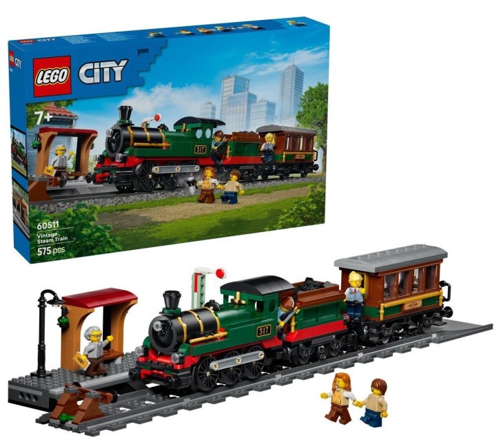 60511 Lego City - Vintage parní vlak