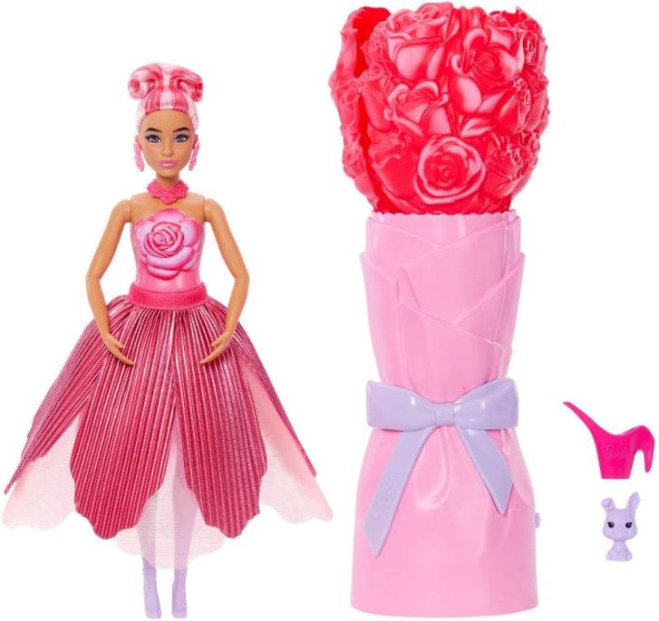 Barbie Petal POP - Květinové překvapení Růže
