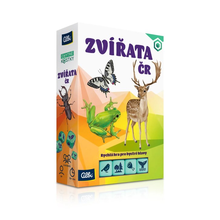 Hra - Chytré kostky Zvířata ČR