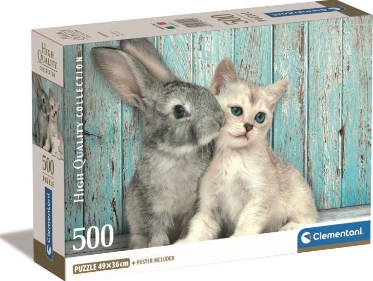 Puzzle 500 – Kotě a zajíček