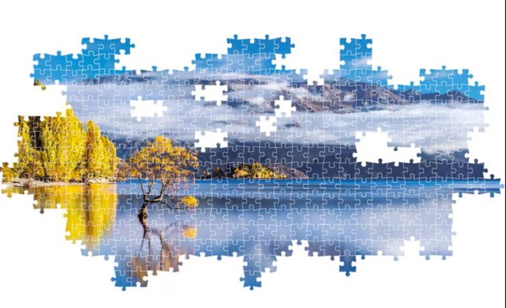 Puzzle 1000 - Zlaté odrazy jezera Wanaka
