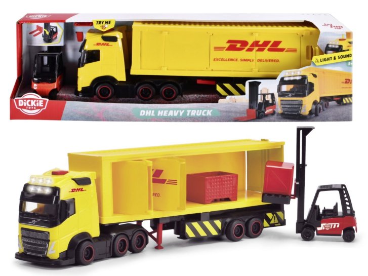 Dickie – Tahač DHL s vysokozdvižným vozíkem