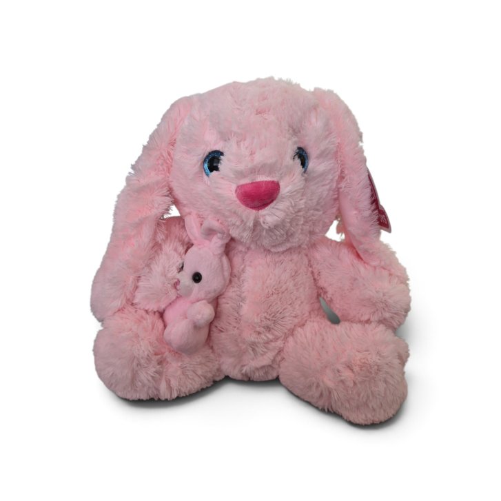 Plyšová máma s mláďátkem 40 cm