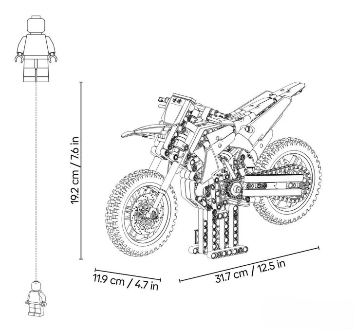 42238 Lego Technic - Motorka Ducati Desmo450 MX Factory