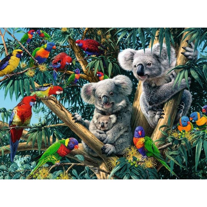 Puzzle 500 - Koaly na stromě
