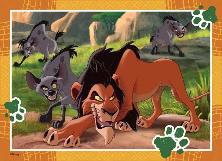 Puzzle 4x42 - Disney: Lví král