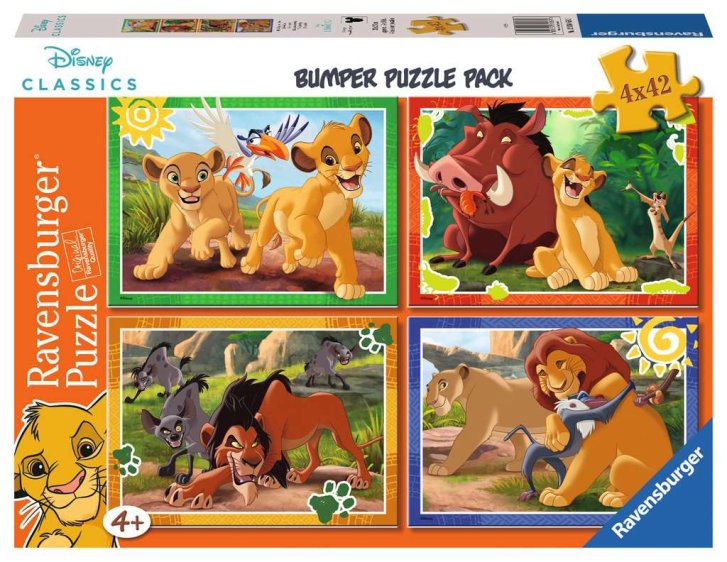 Puzzle 4x42 - Disney: Lví král