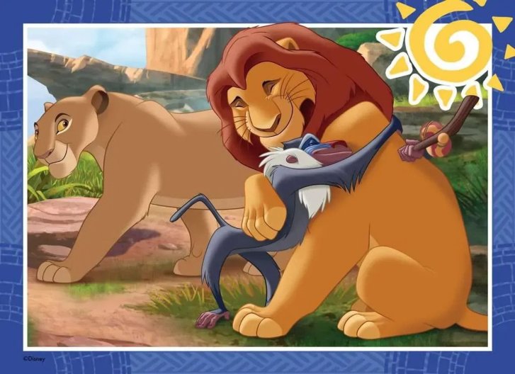 Puzzle 4x42 - Disney: Lví král