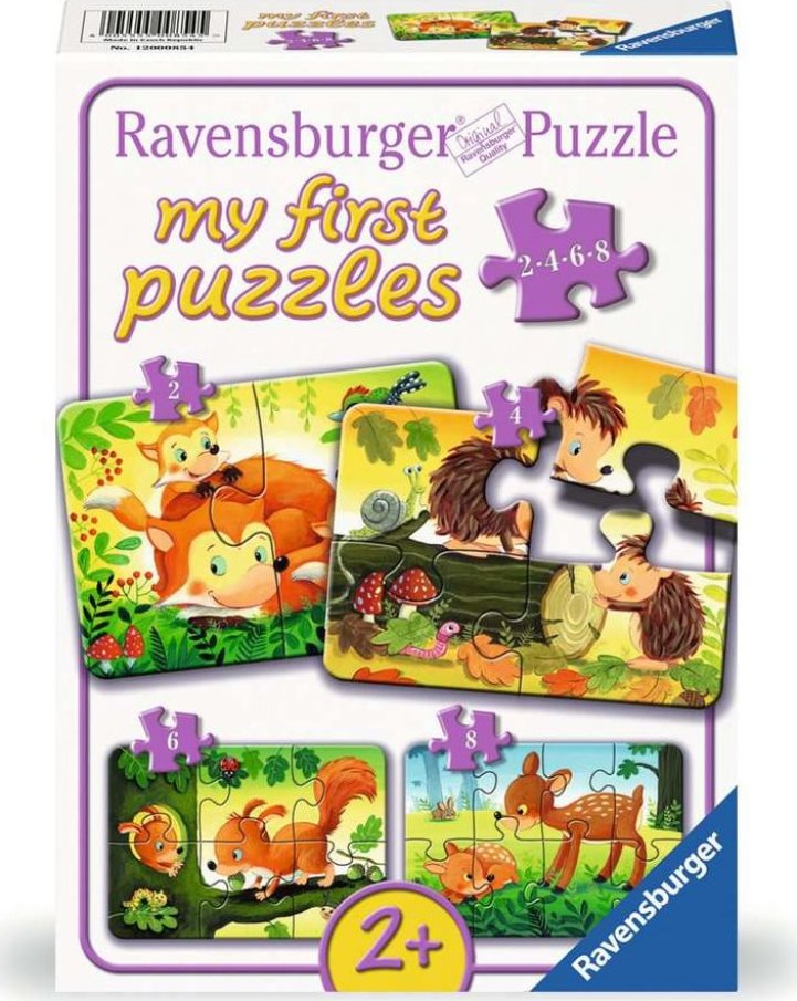 Moje první puzzle 4v1 - Lesní zvířátka