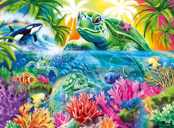 Puzzle 300 XXL - Mořské poklady