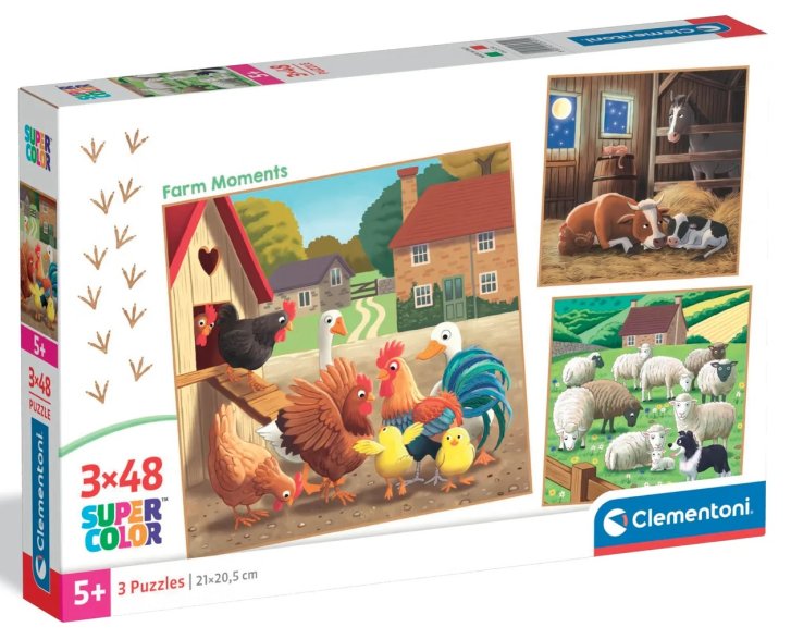 Puzzle 3x48 - Zvířata na farmě