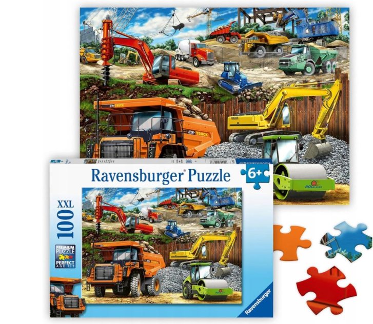 Puzzle 100 XXL – Pracovní vozidla