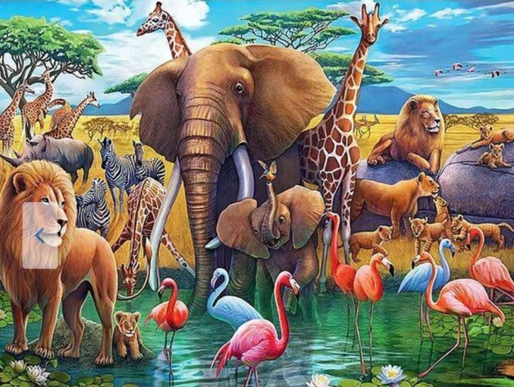 Puzzle 200 XXL – Zvířata v Africe
