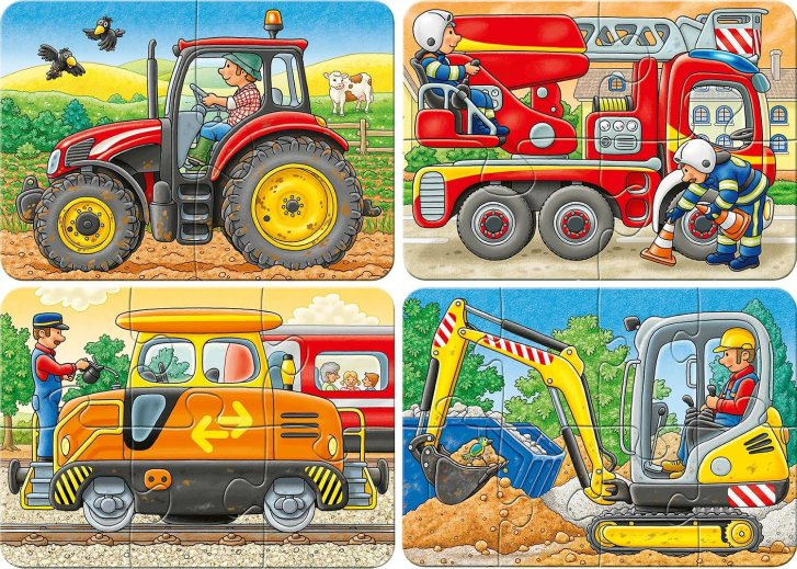 Moje první puzzle 4v1 – Dopravní prostředky