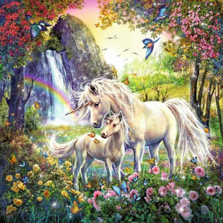 Puzzle 3x49 - Jednorožci