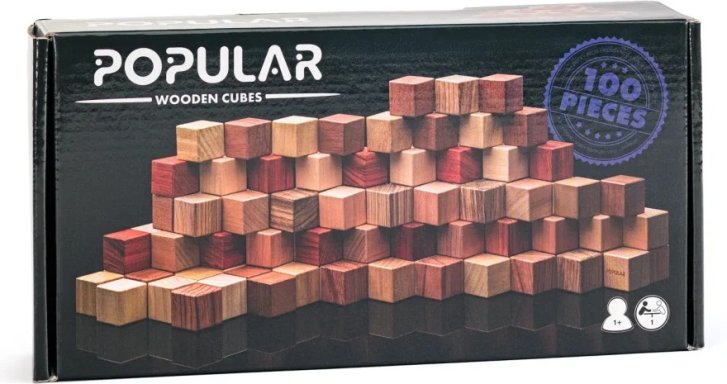 Popular - Dřevěné kostky 100 ks