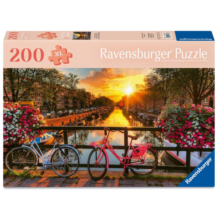 Puzzle 200 XL - Západ slunce v Amsterdamu