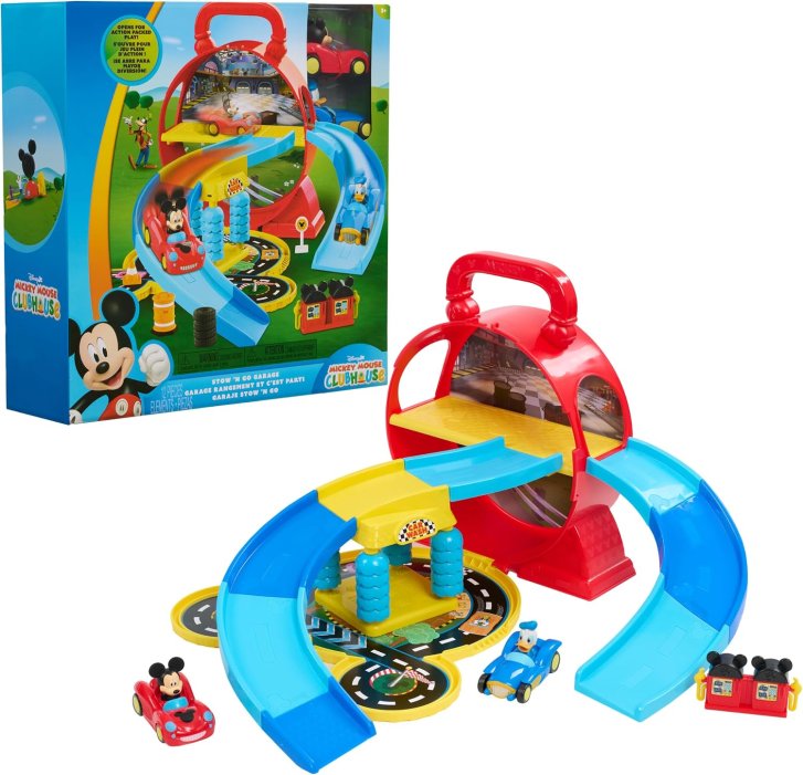 Disney Jr. Mickey Mouse – Přenosná garáž s autíčky