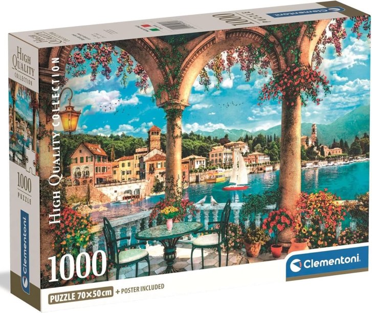 Puzzle 1000 - Výhled na jezero Como