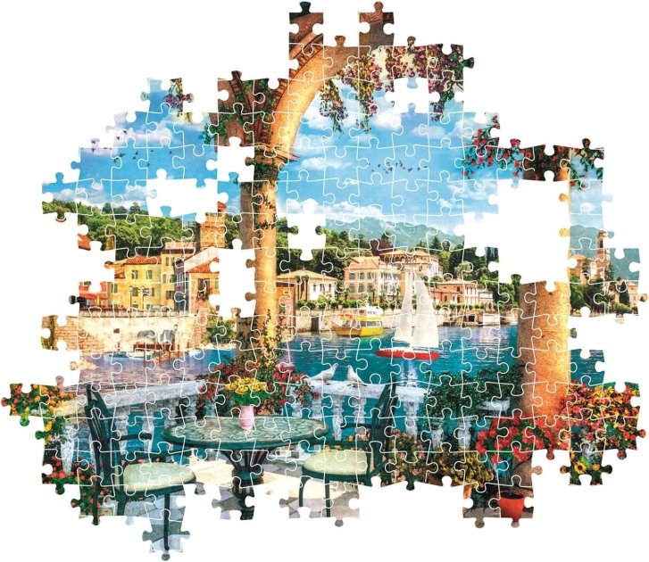 Puzzle 1000 - Výhled na jezero Como