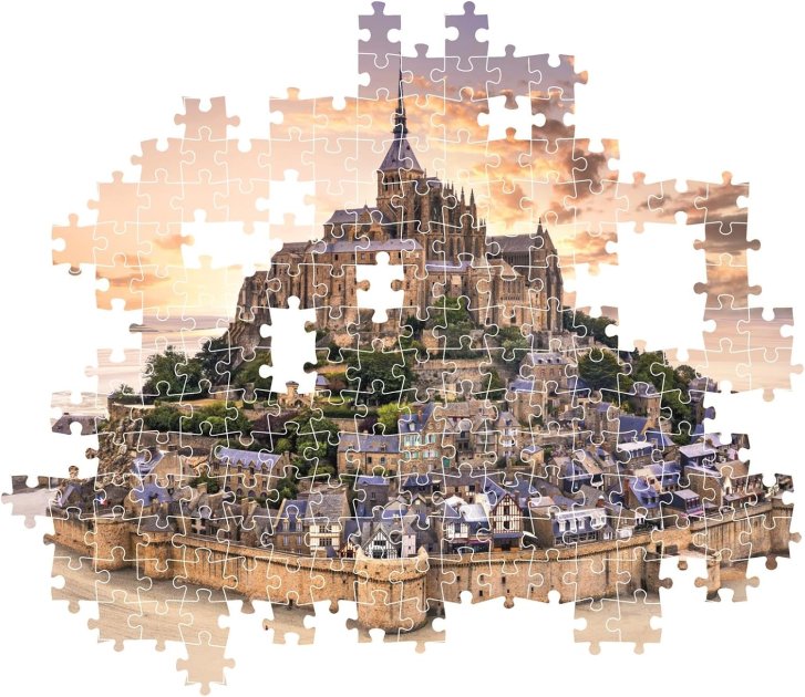 Puzzle 1500 - Mont Saint-Michel při východu slunce