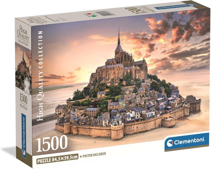 Puzzle 1500 - Mont Saint-Michel při východu slunce