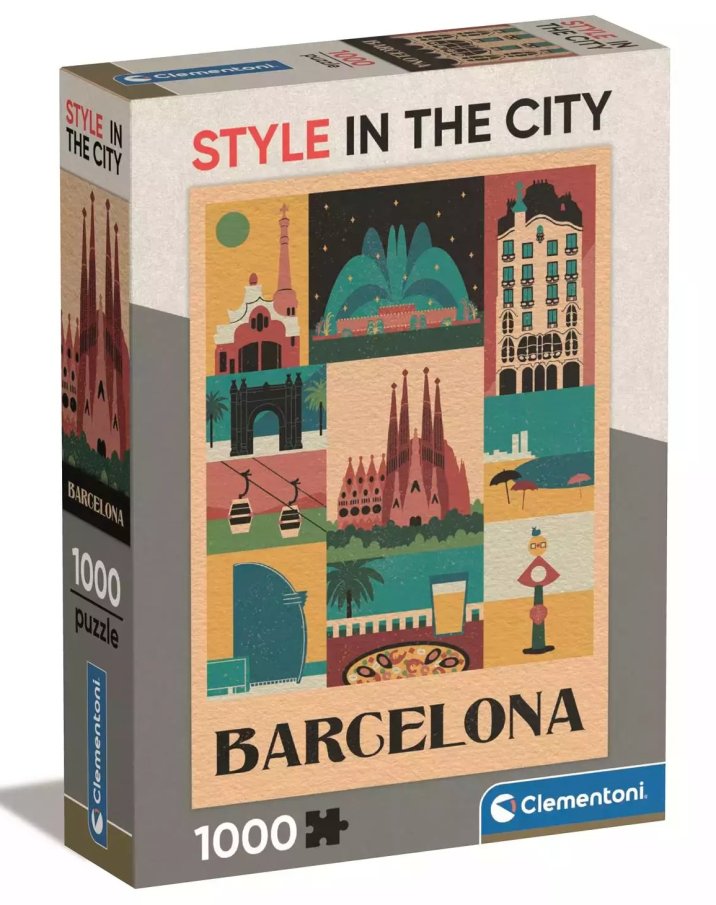 Puzzle 1000 - Styl ve městě Barcelona