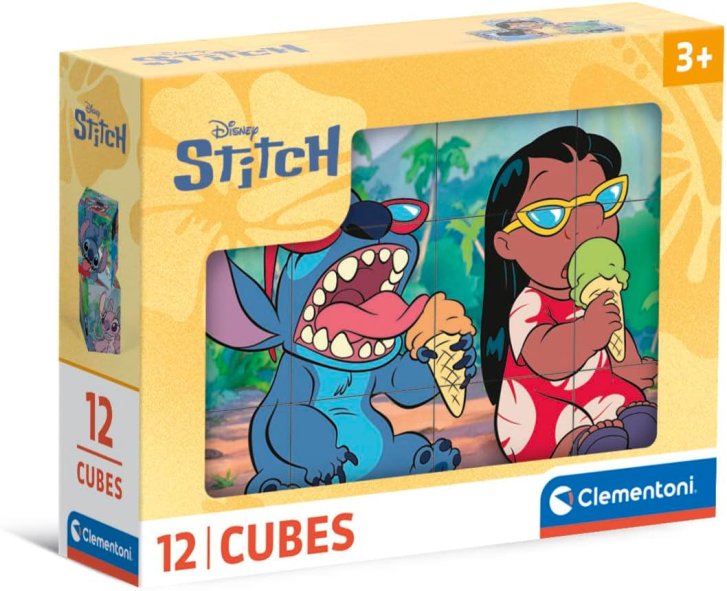 Stitch - Obrázkové kostky 12 ks