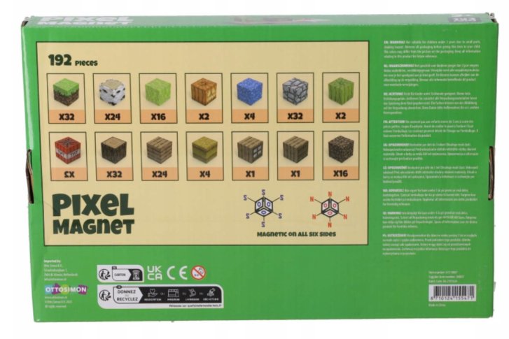 Pixel Magnet stavebnice - Magnetické kostky 192 ks