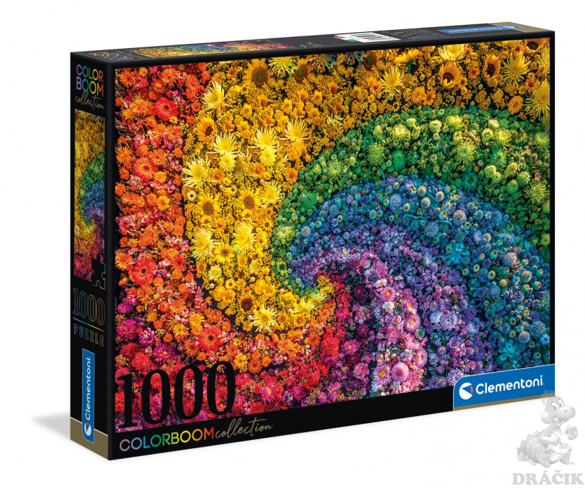 Puzzle 1000 – Spirála barevných květů